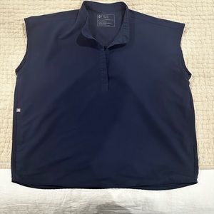 Navy Blue Fig Scrub Top